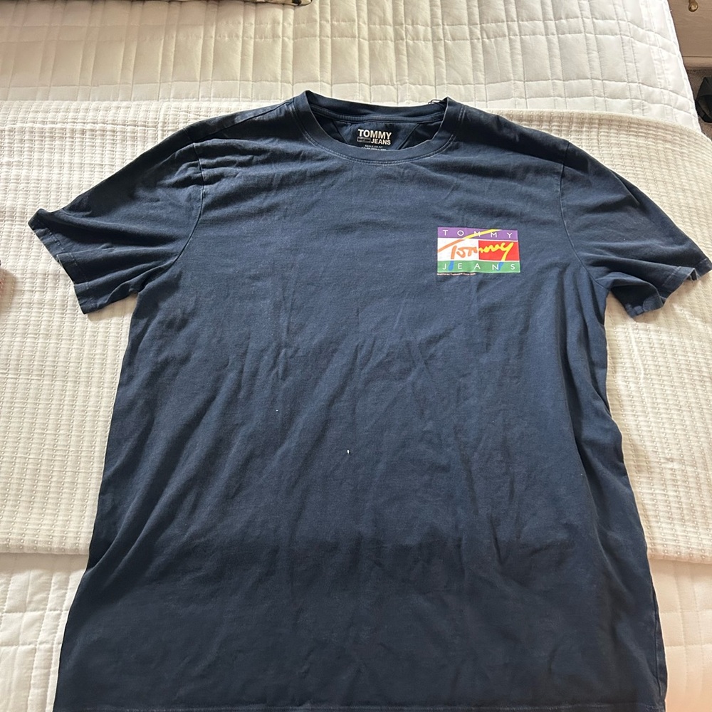 Tommy Hilfiger Blue Crew Neck Short Sleeve Tee